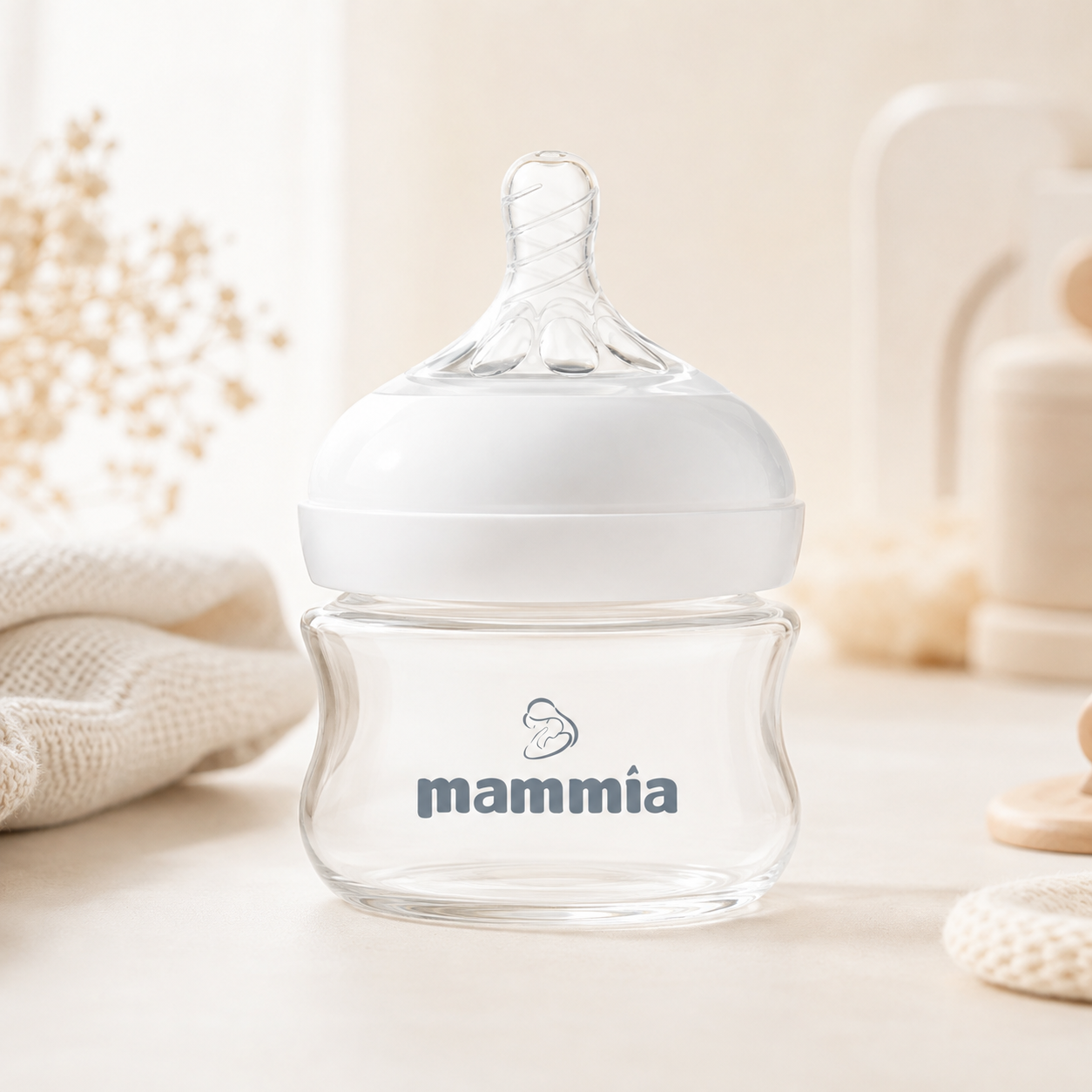 Biberon Mammia Natural Feeling Anti-Colique 90 ml – Dès la Naissance