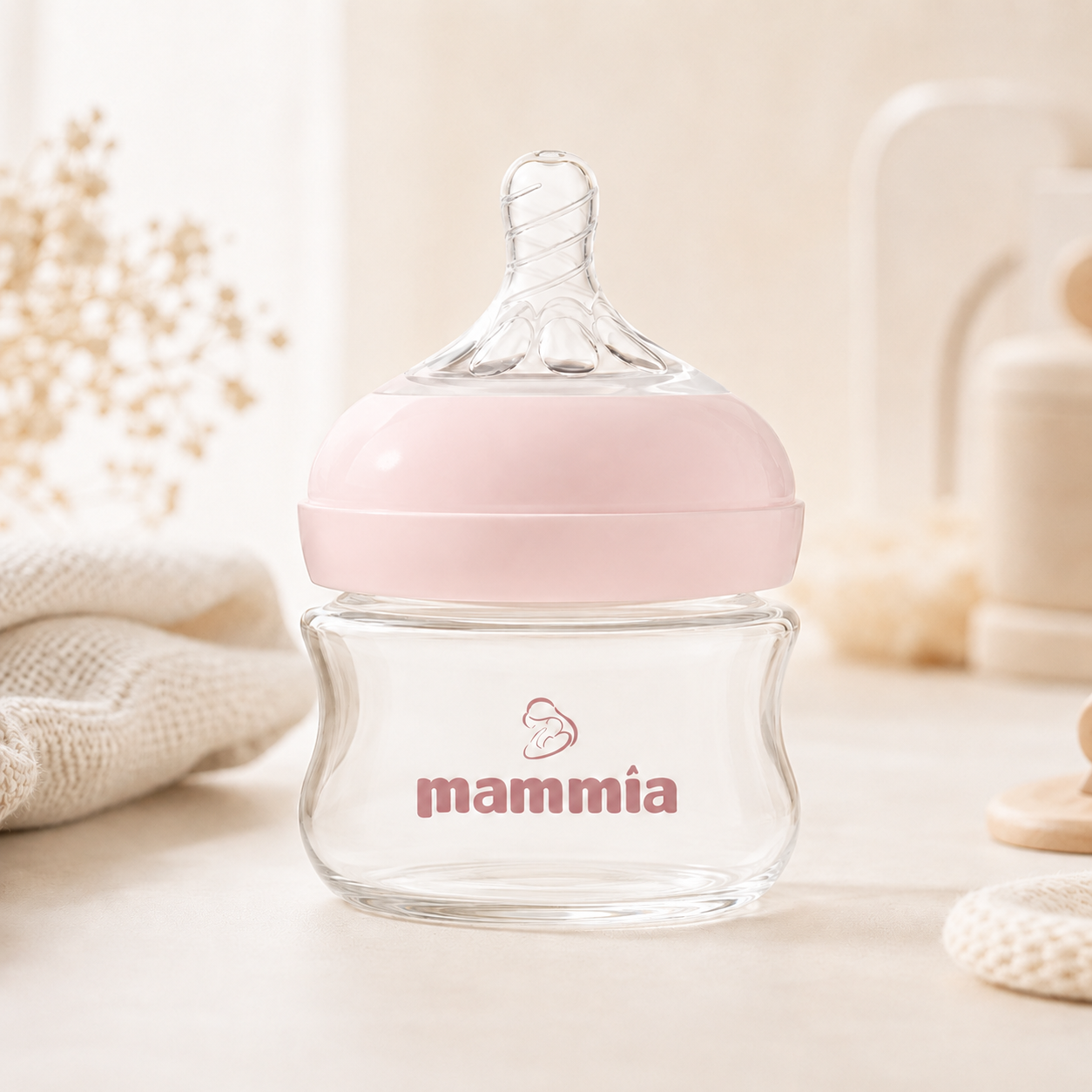 Biberon Mammia Natural Feeling Anti-Colique 90 ml – Dès la Naissance