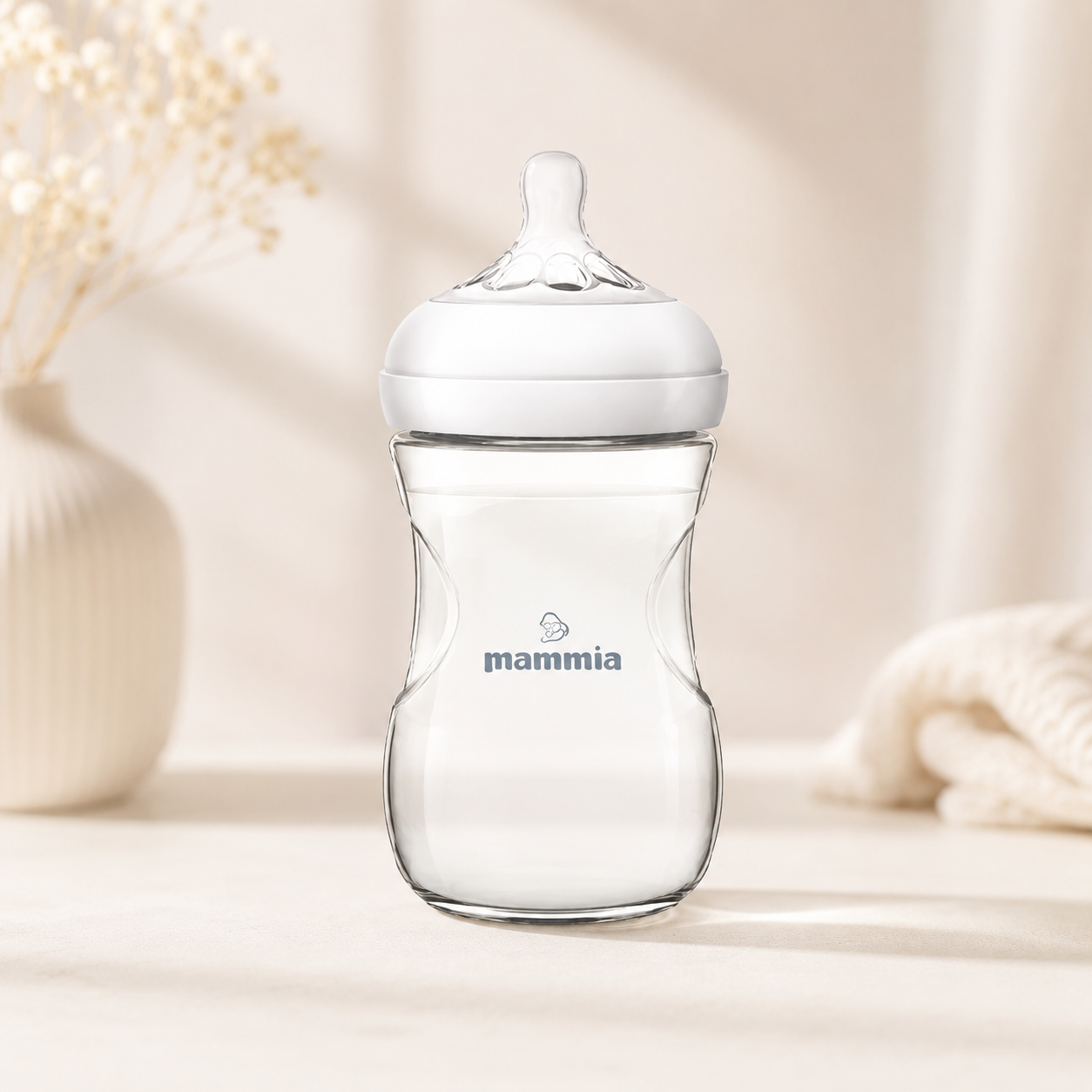Biberon Mammia Natural Feeling Anti-Colique 240 ml – Dès 3 Mois