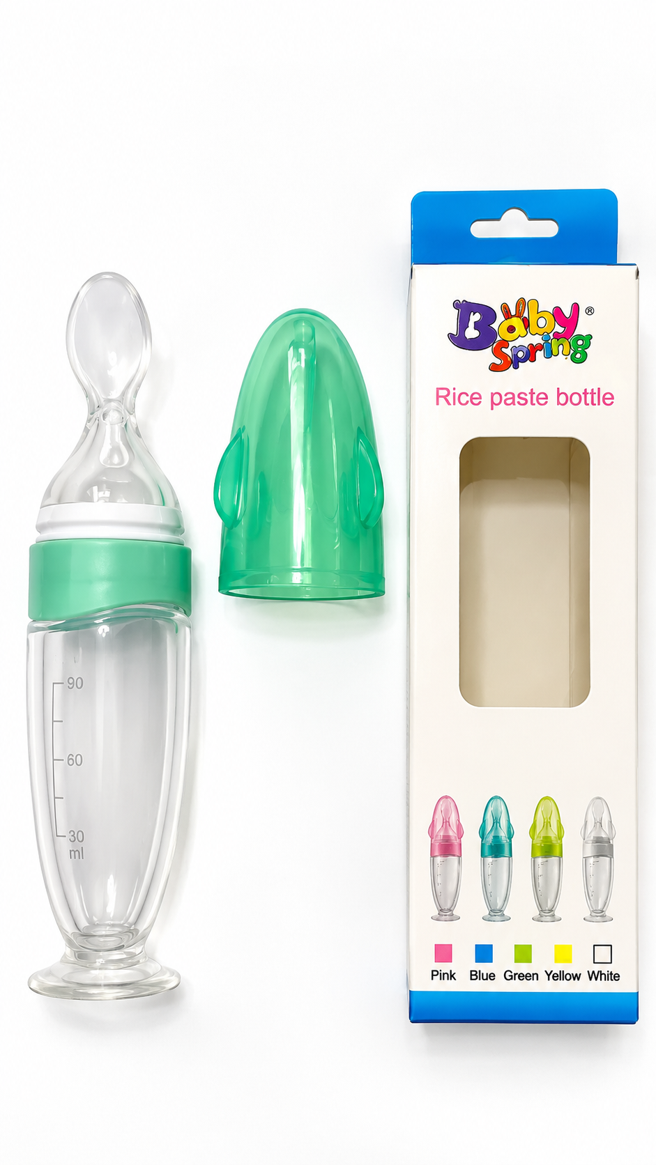 Biberon Cuillère en Silicone pour Bébé – Distributeur de Purée 90 ml