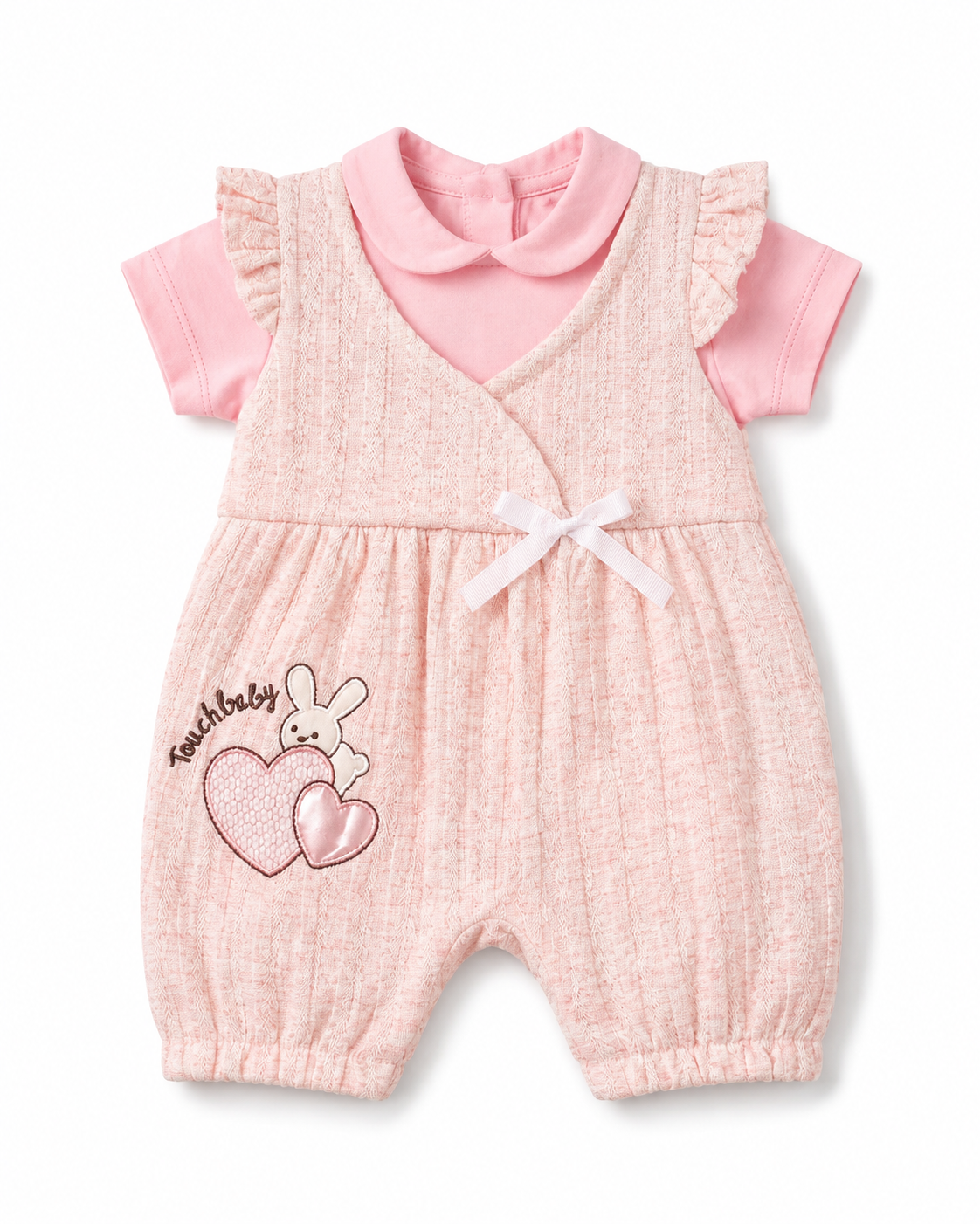 Combinaison D'été Élégante Bébé avec Broderie Lapin