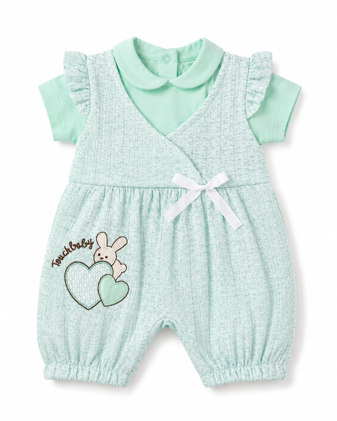 Combinaison D'été Élégante Bébé avec Broderie Lapin