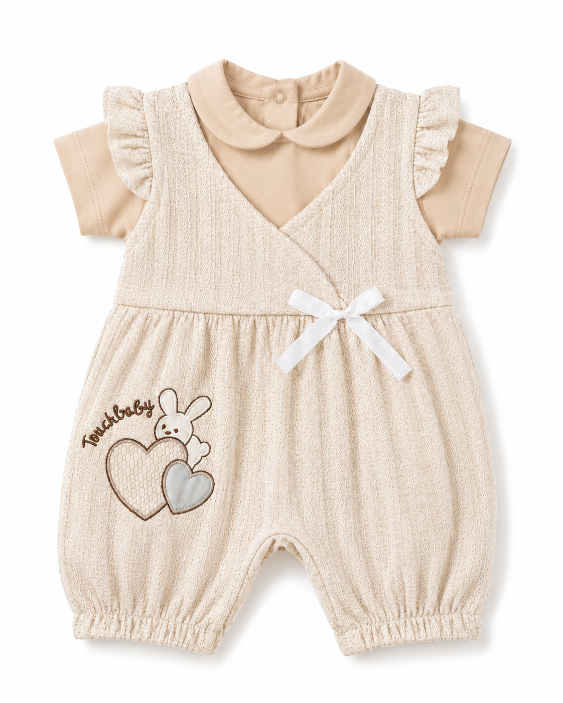 Combinaison D'été Élégante Bébé avec Broderie Lapin