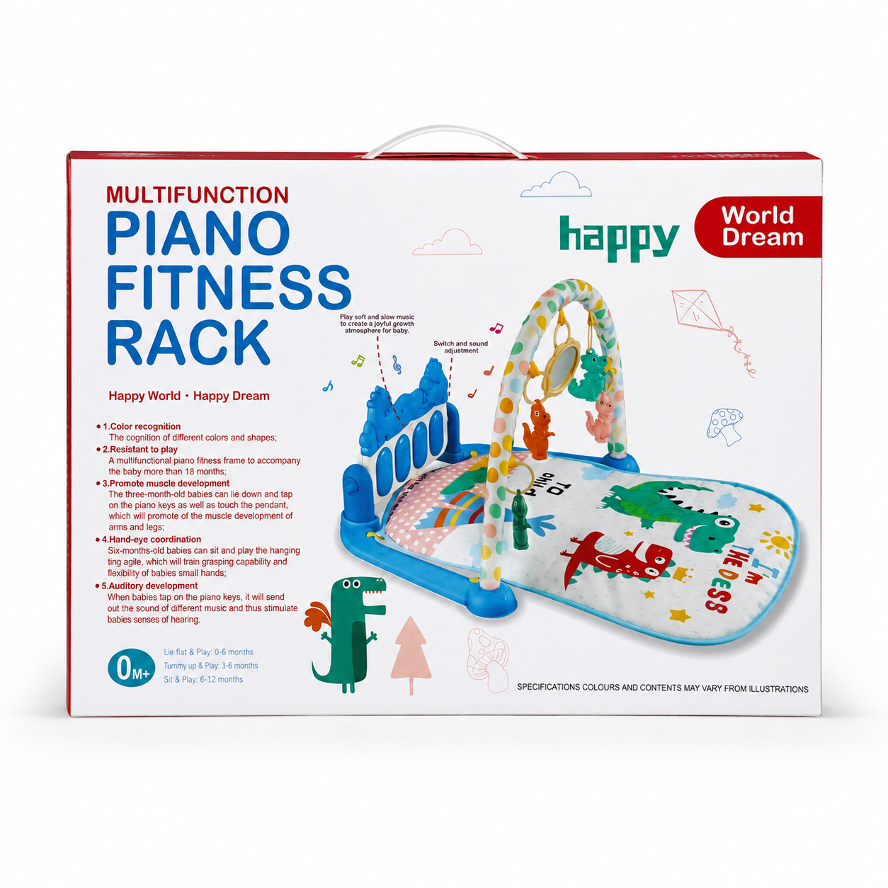 Tapis d’éveil musical multifonction avec piano pour bébé