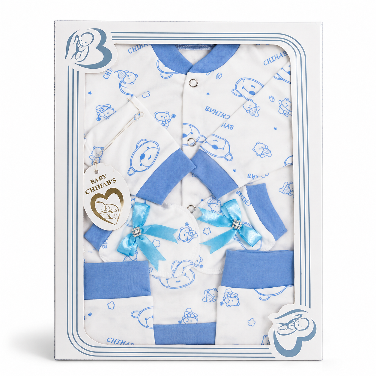 Coffret naissance avec tenue et accessoires pour bébé