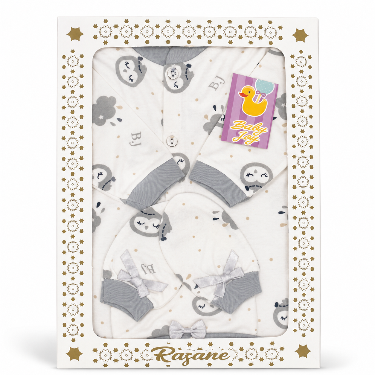 Coffret naissance avec tenue et accessoires pour bébé
