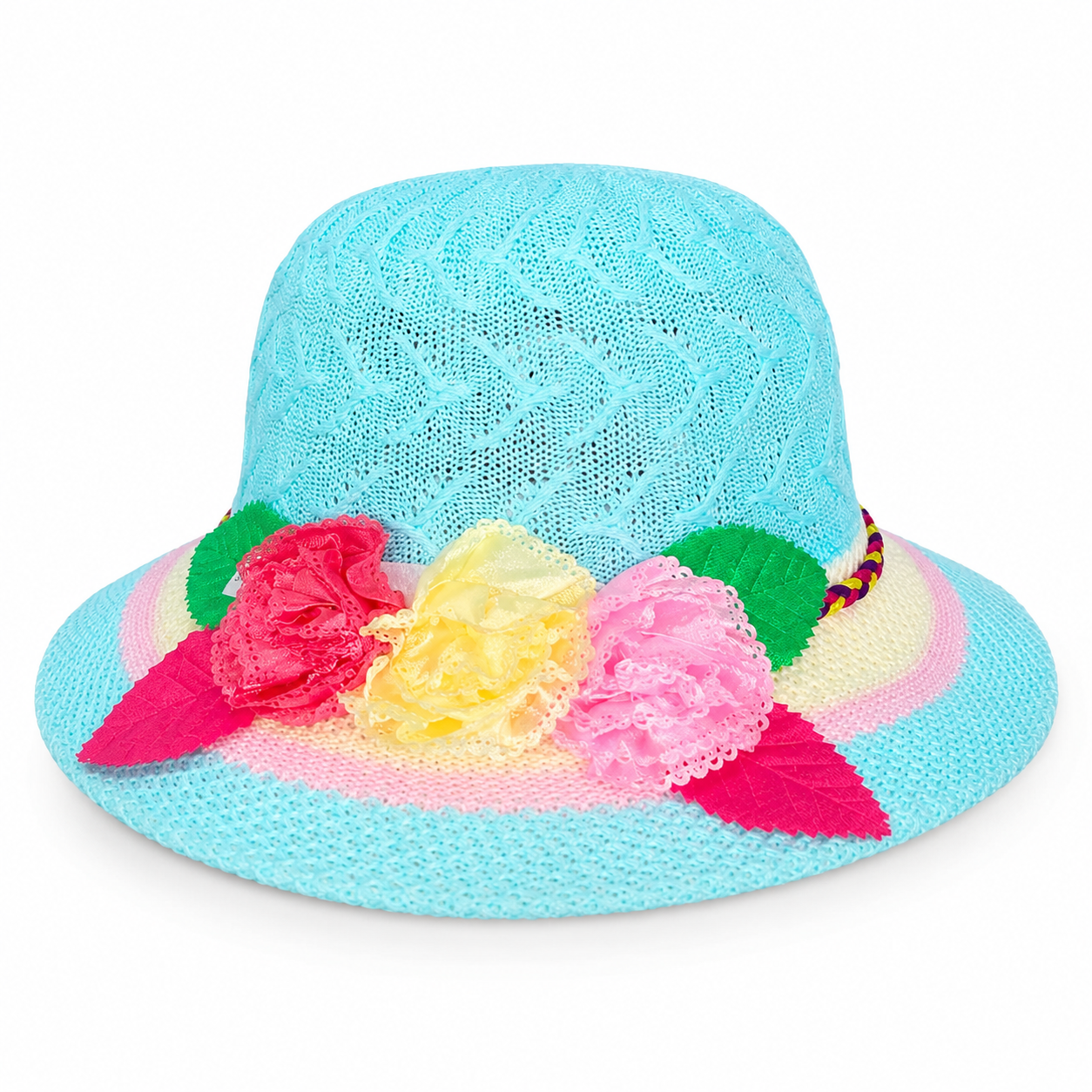 Chapeau d’été léger et fleuri pour enfant