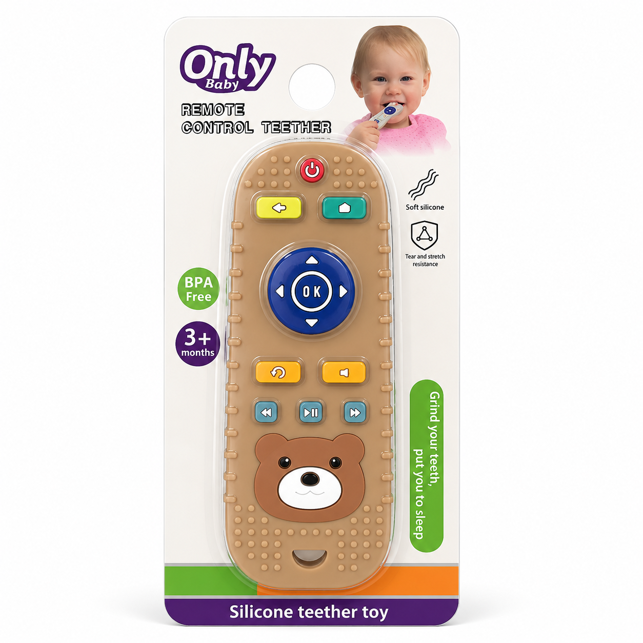 Télécommande de dentition en silicone pour bébé