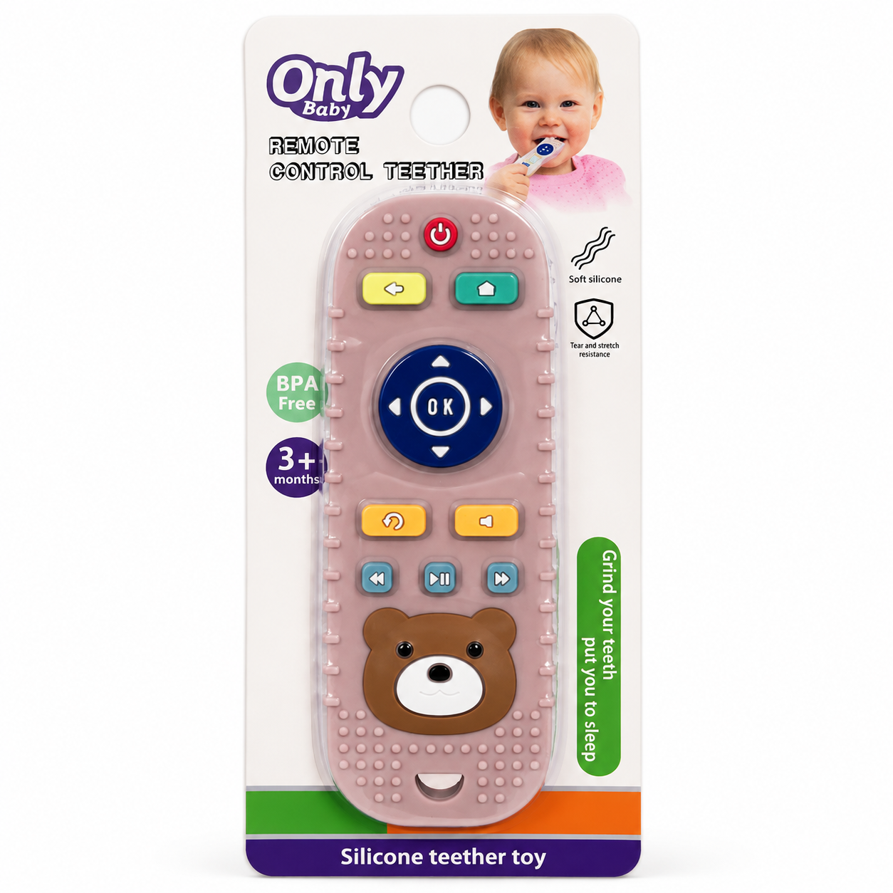 Télécommande de dentition en silicone pour bébé