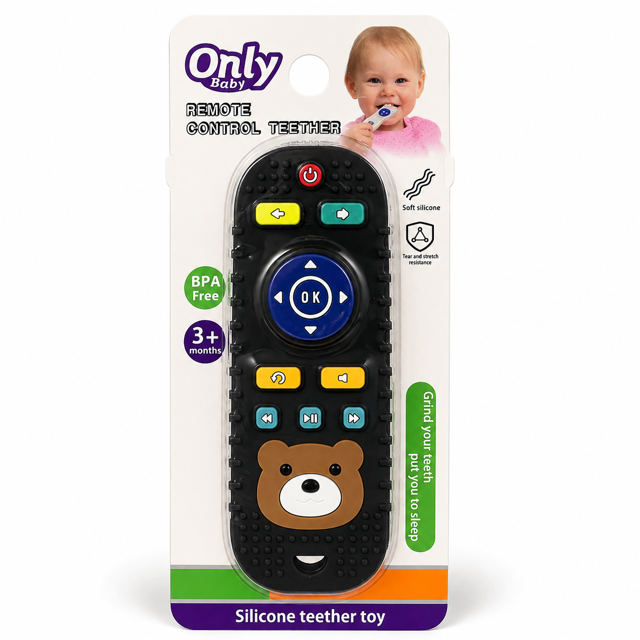 Télécommande de dentition en silicone pour bébé