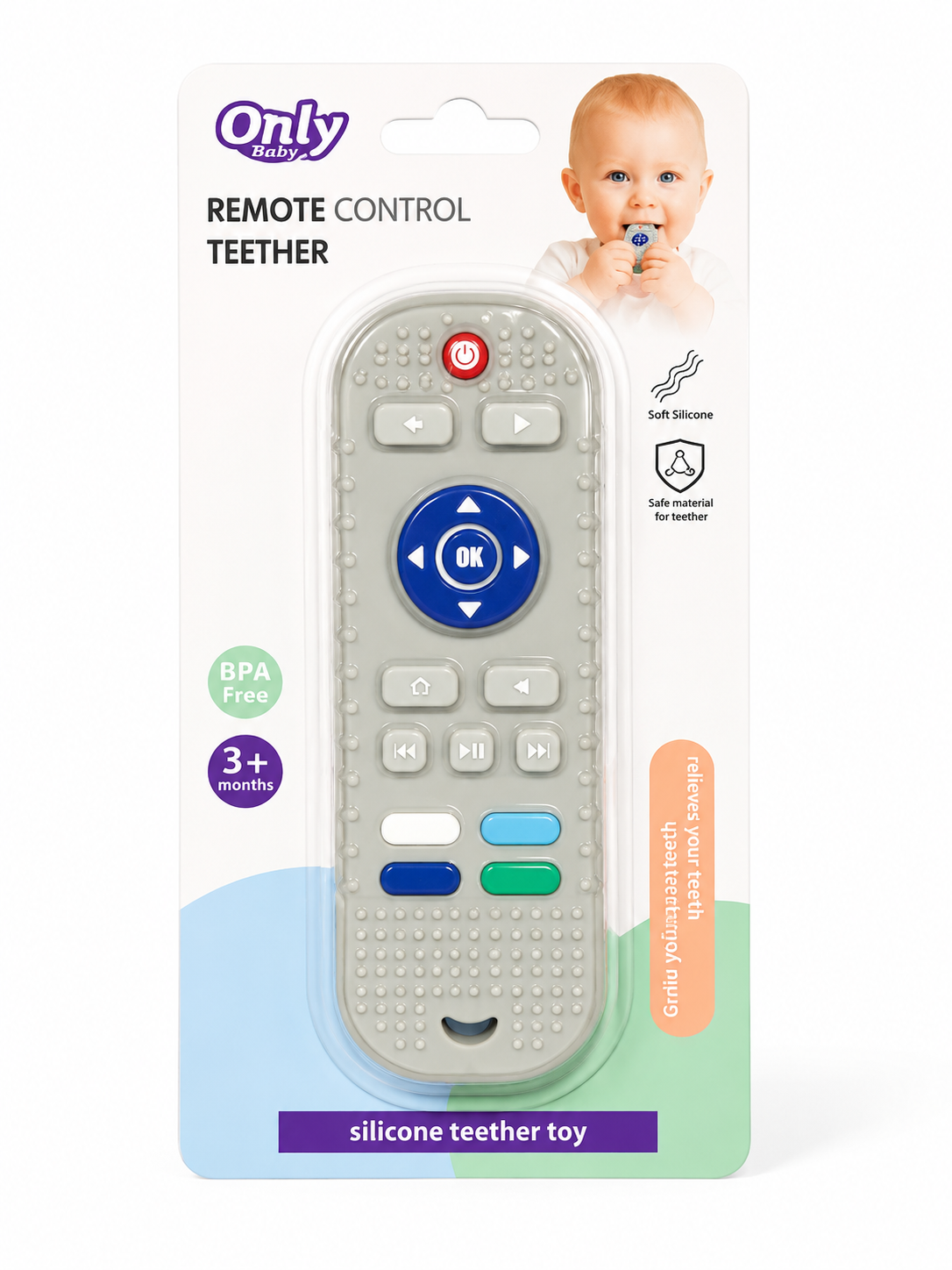 Télécommande de dentition en silicone pour bébé