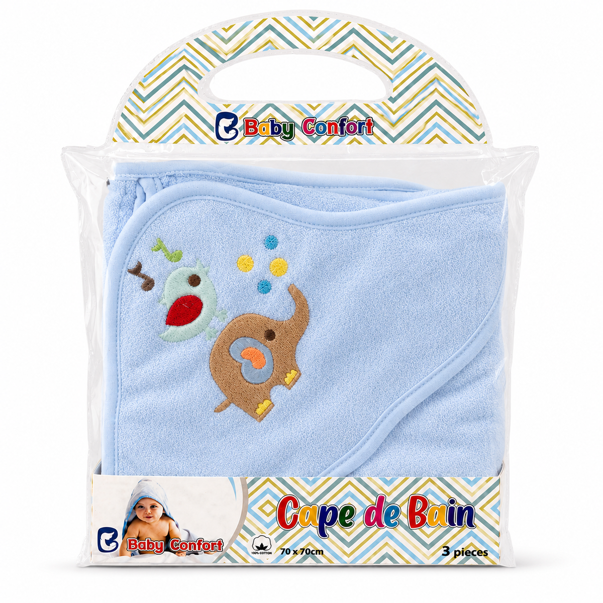 Cape de Bain Bébé 3 Pièces – Douce et Absorbante