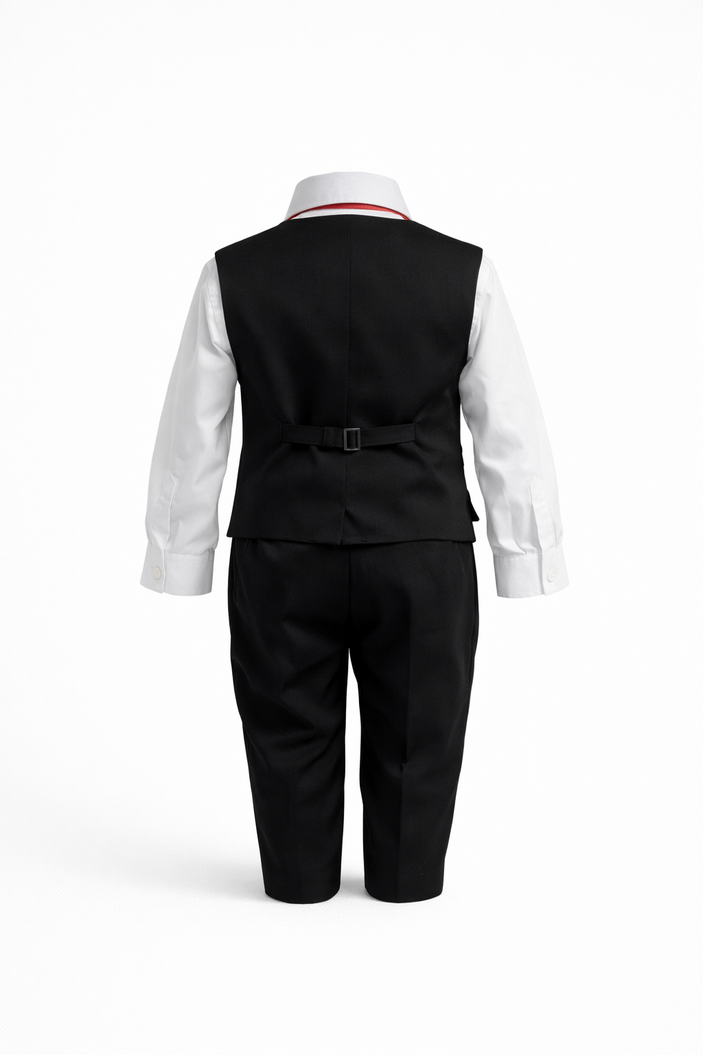 Costume Élégant 3 Pièces pour Bébé Garçon - Noir et Rouge