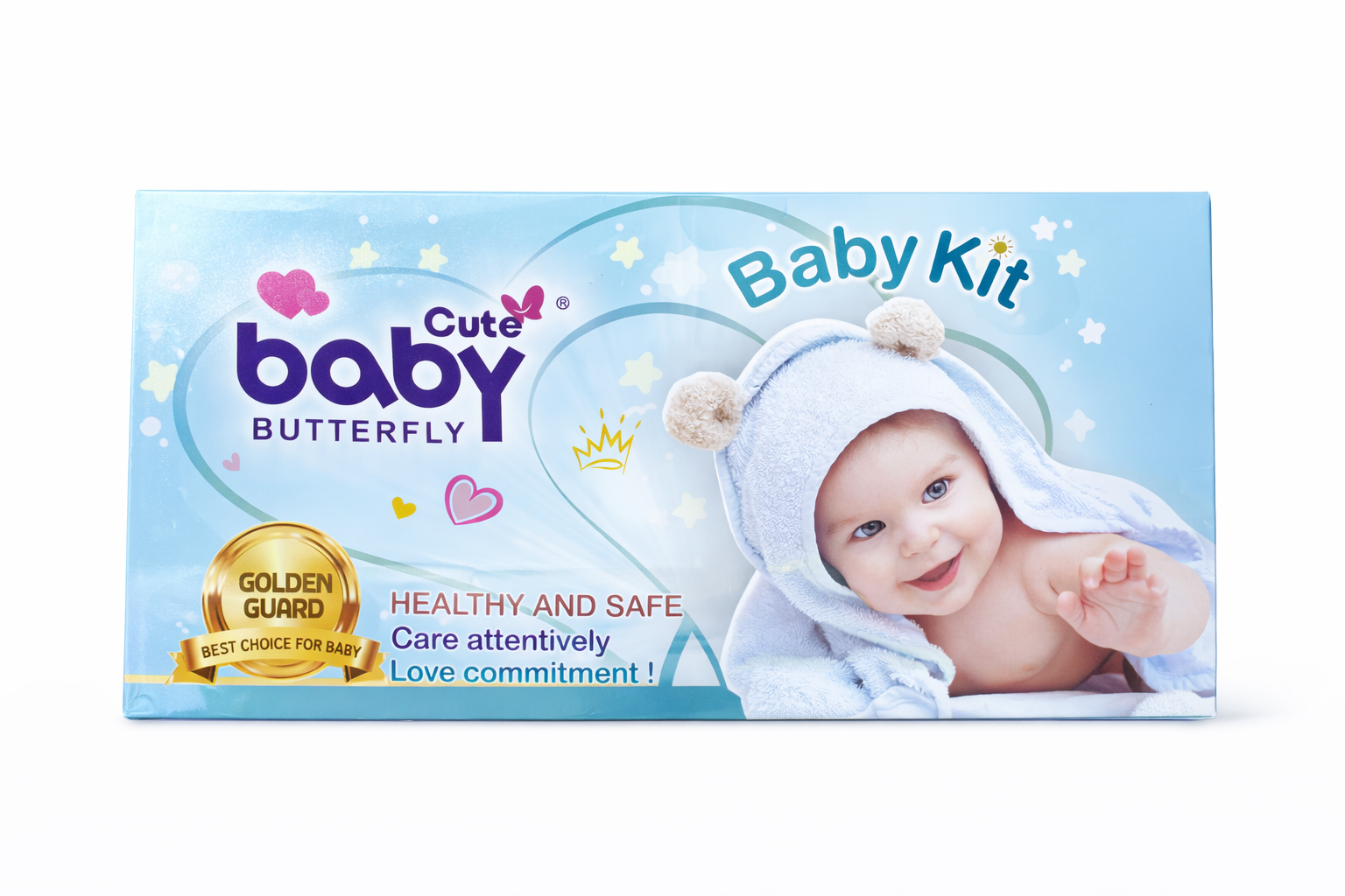 Kit de Soins Bébé Butterfly Bleu - Coffret Complet