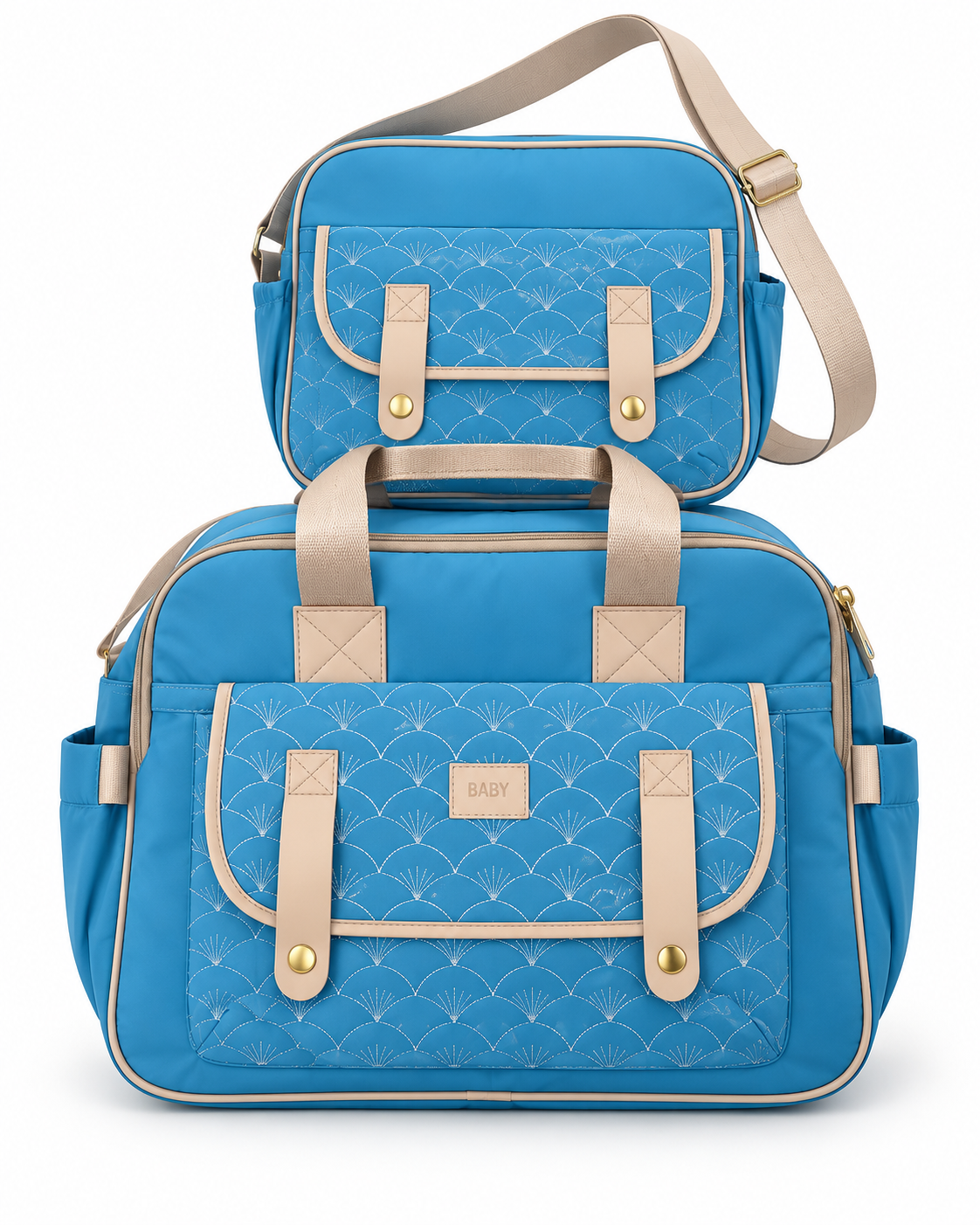 Ensemble de 2 Sacs à Langer Bébé – Grand Sac + Sac Bandoulière