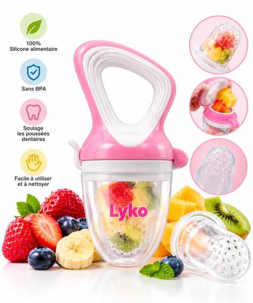 Grignoteuse à Fruits en Silicone pour Bébé – Lyko | Dès 6 Mois