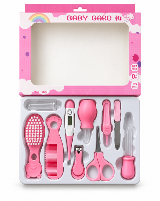 Kit de Soin et d'Hygiène Bébé – Coffret 10 Pièces | Rose & Bleu