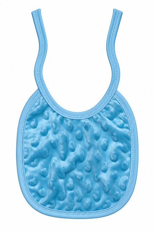 Bavoir bébé texturé bleu