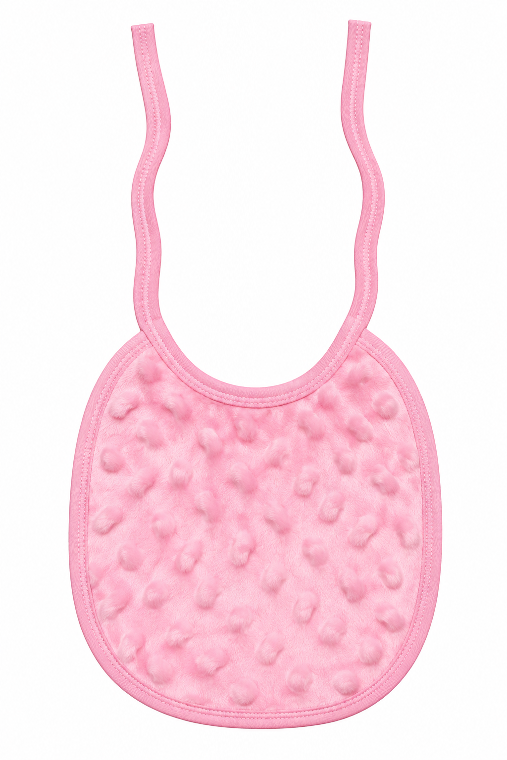 Bavoir bébé texturé rose