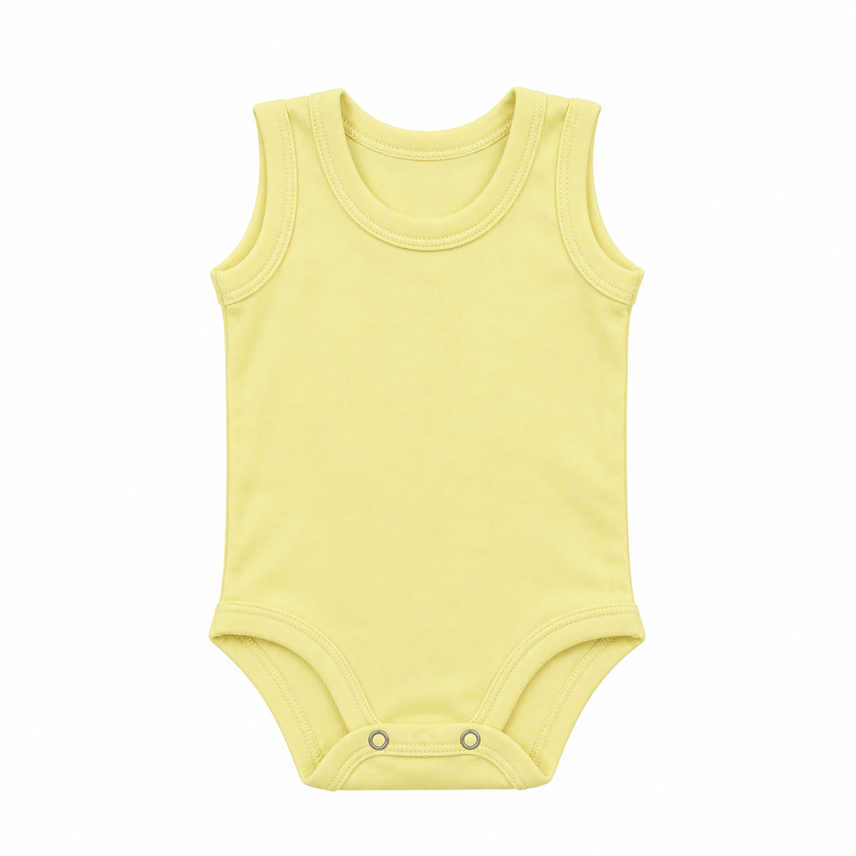 Body bébé sans manches jaune pâle – taille 0 mois