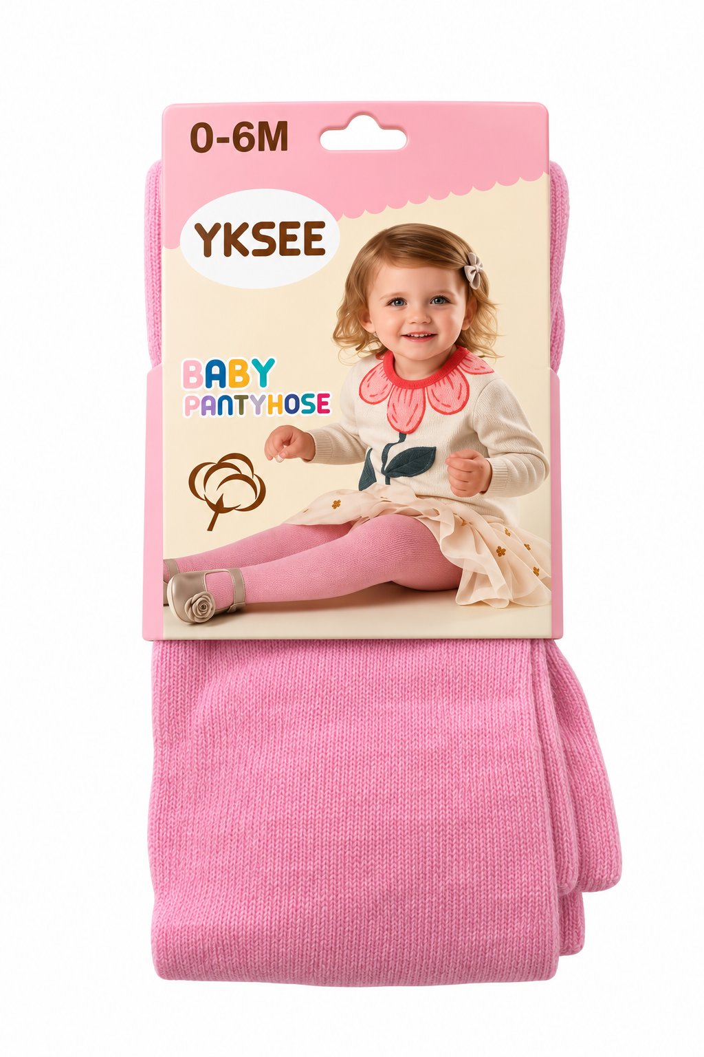 Collants bébé roses 0 à 6 mois