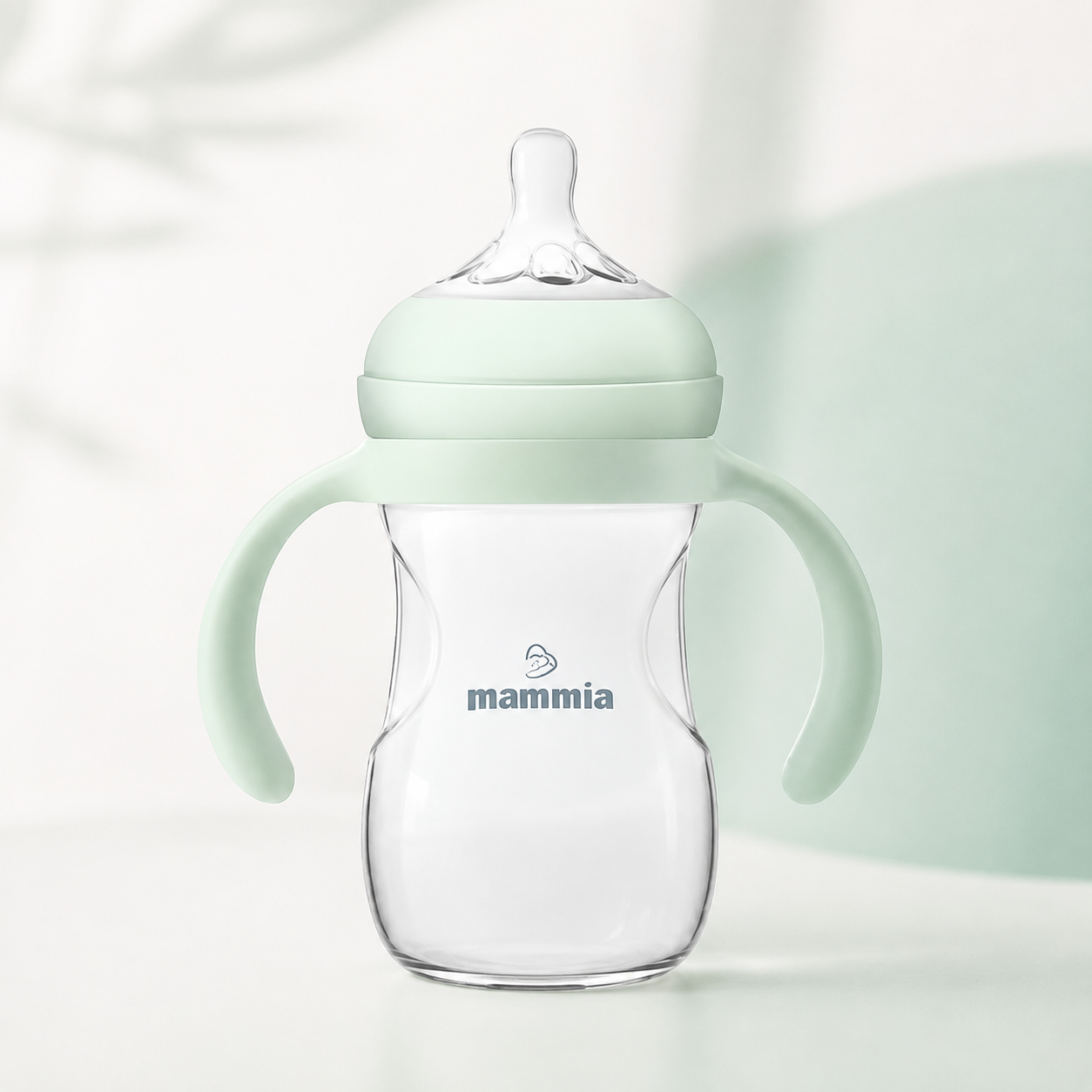 Biberon Mammia Natural Feeling 330 ml avec Poignées – Dès 6 Mois