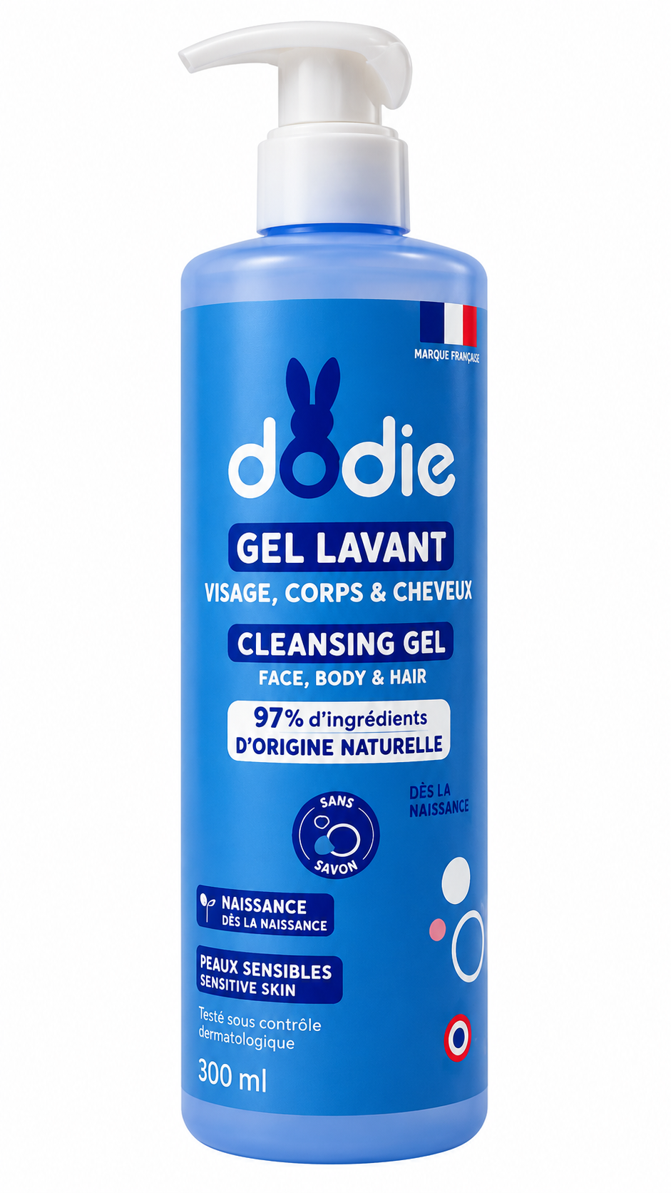 Dodie Gel Lavant visage, corps et cheveux 300 ml