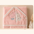 Sortie de Bain Rose Oursons Jumeaux