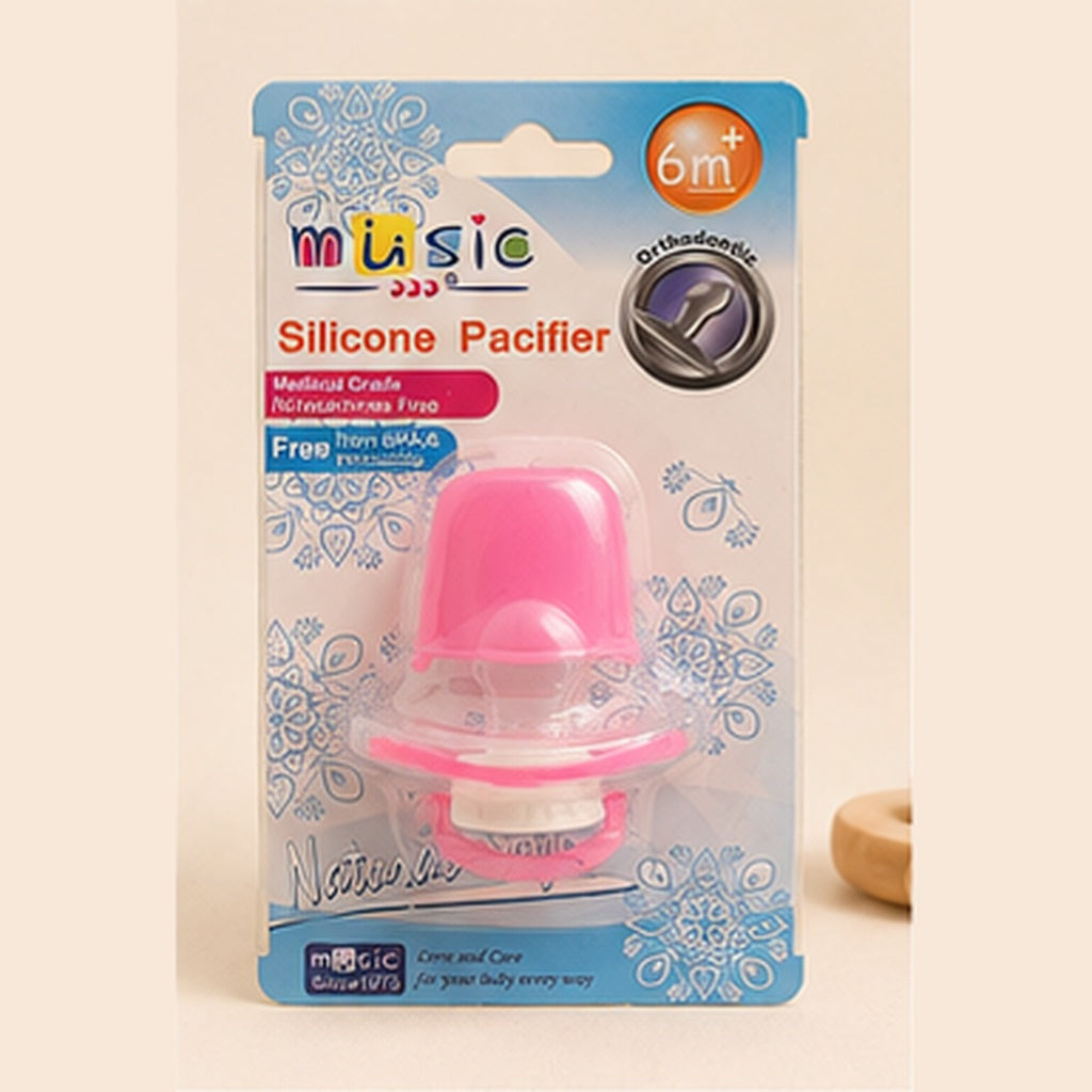 Sucette orthodontique en silicone rose