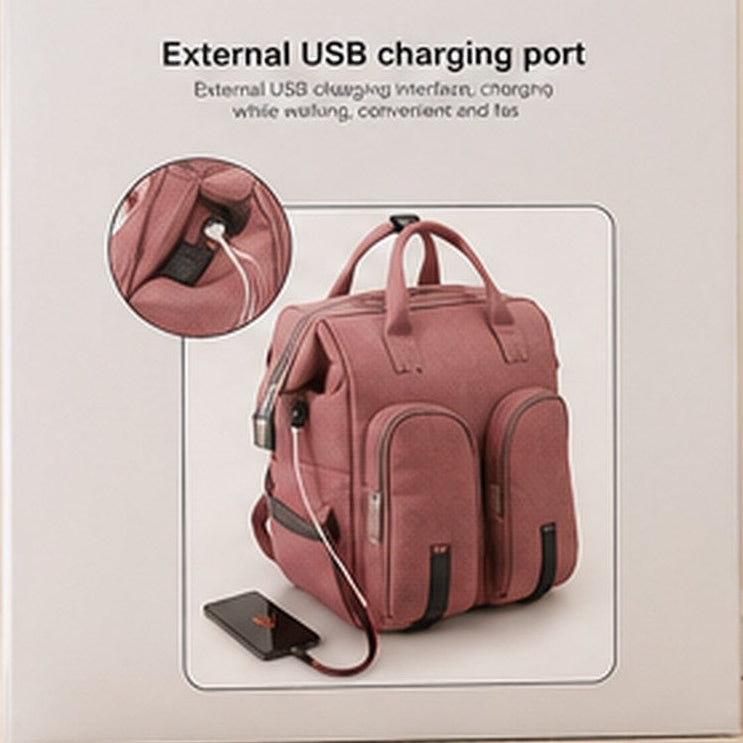 Sac à langer USB Rose