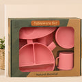 Kit repas Bébé Silicone Rose