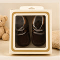 Chaussons bébé marron élégants à lacets
