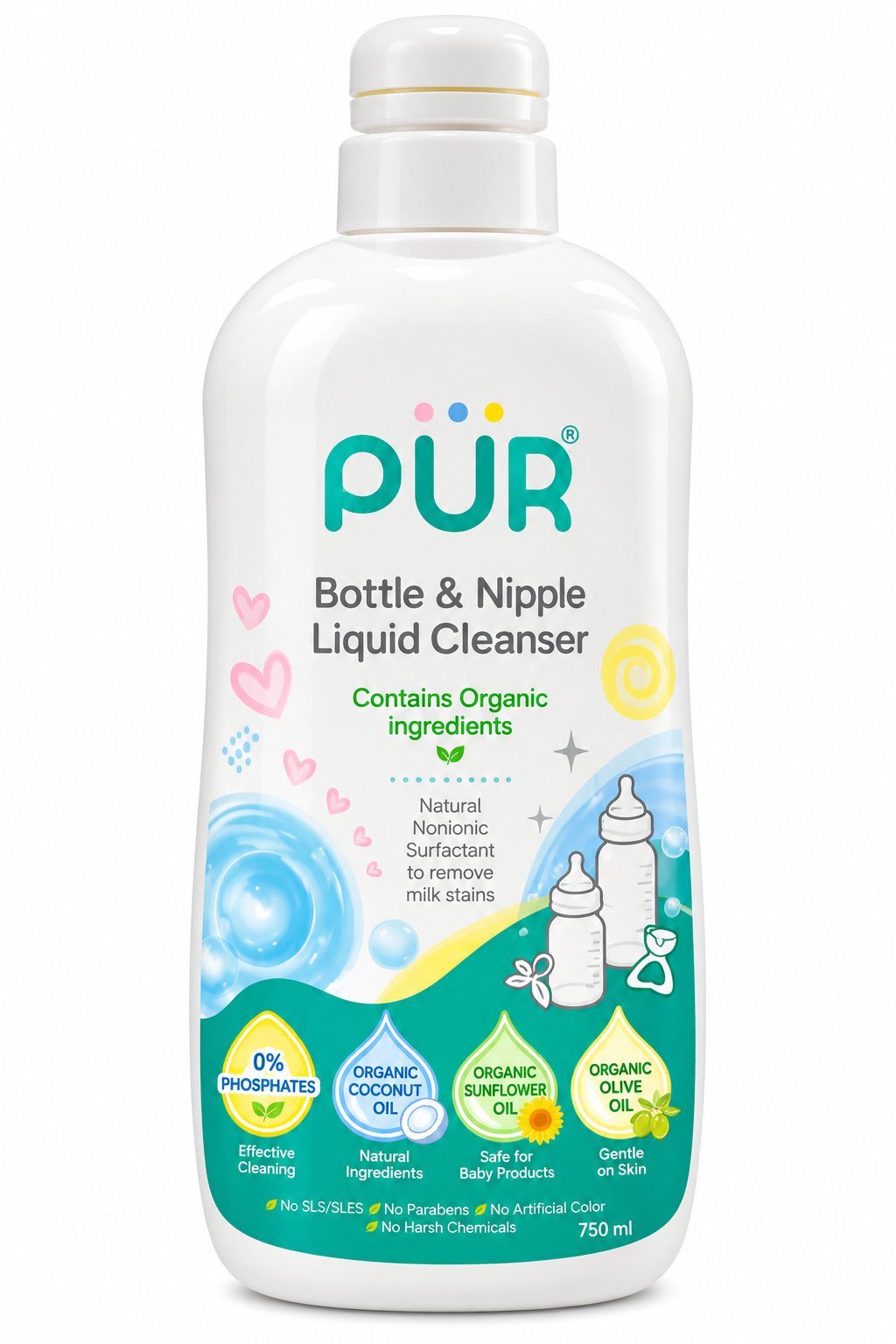 PÜR nettoyant liquide pour biberons et tétines 750 ml