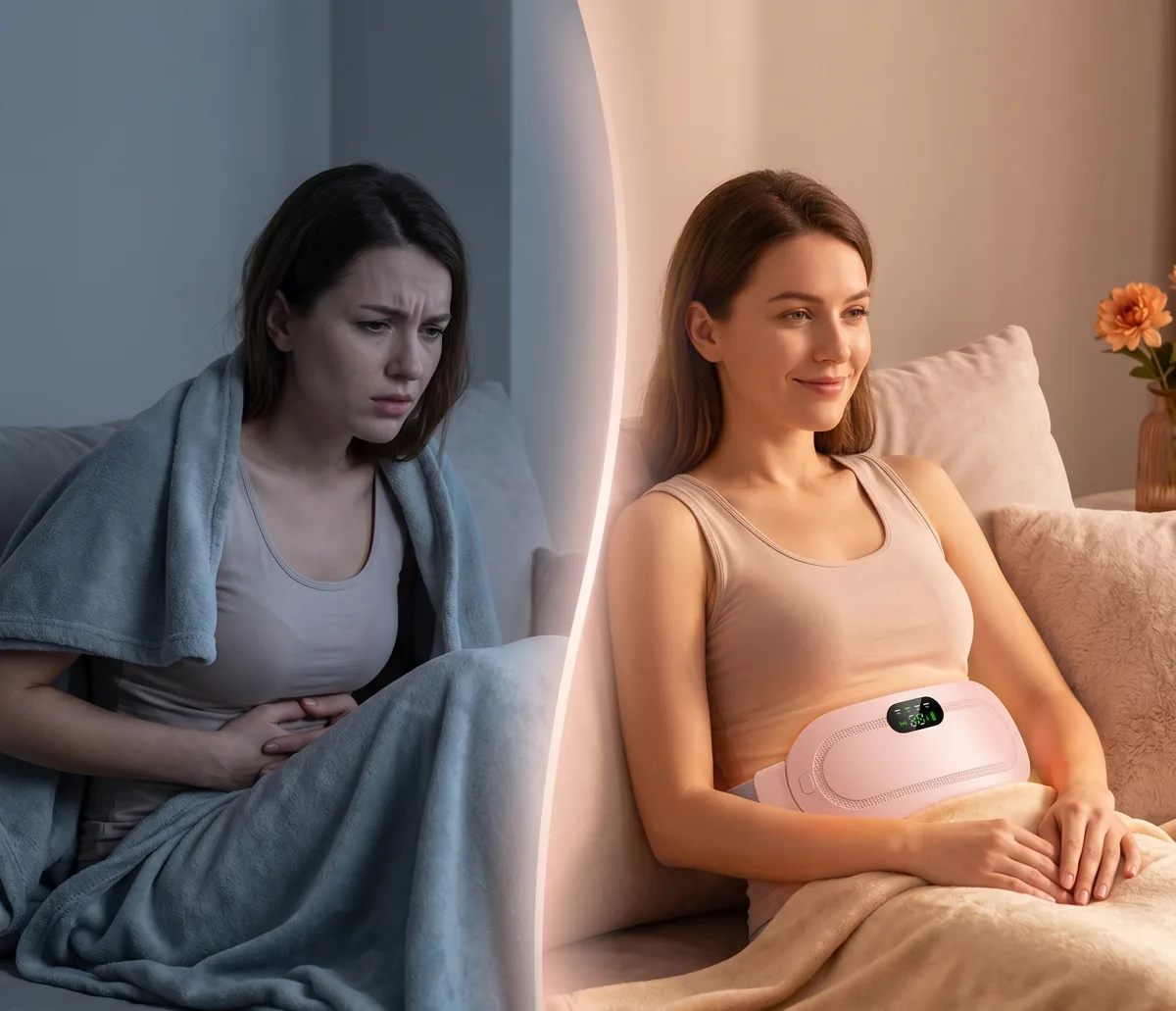 Avant apres avec Belly Warmer